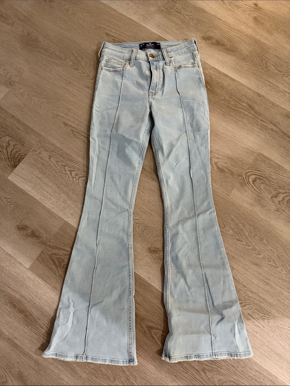 Hollister Light Blue High-Rise Flare Jeans - Soft Stretch